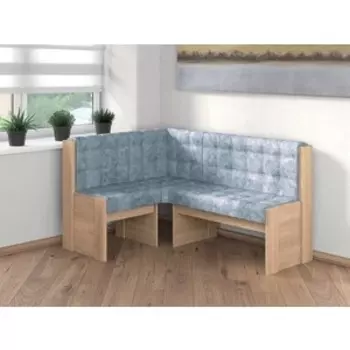 Скамья угловая Бител Квадро Однотон (Дуб Сонома, Велюр Лагуна) (BTL10000646)