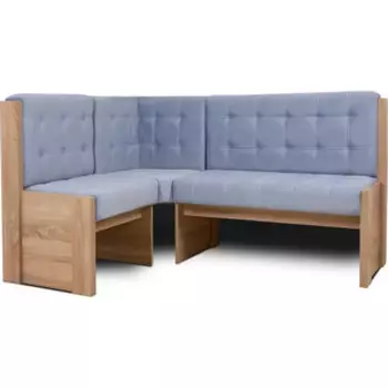 Скамья угловая Бител Квадро однотон (дуб сонома, велюр голубой)