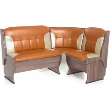 Скамья угловая Бител Орхидея комбинированная, шимо ясень темный, обивка С.120/С.101 (BTL10000484)