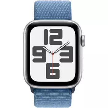Смарт-часы Apple Watch SE 2023 A2723 44мм OLED корп.серебристый Sport Loop рем.синий разм.брасл.:130-200мм (MREF3LL/A)