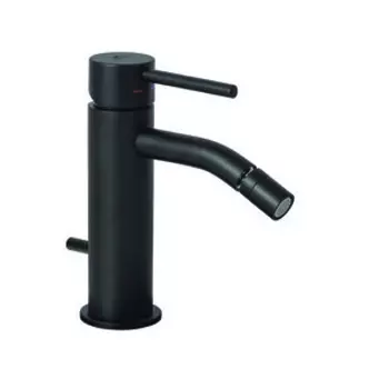 Смеситель для биде Paffoni Light с донным клапаном, черный матовый (8020913559824)
