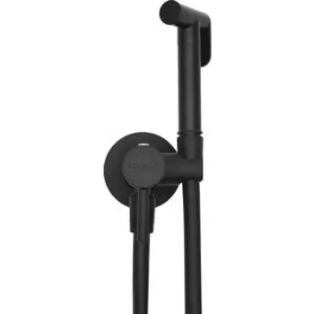 Смеситель для душа AQUAme Minimal с гигиенической лейкой, черный матовый (AQM 6020MB)