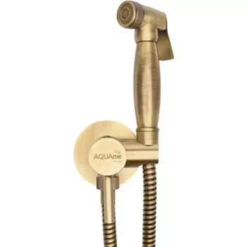 Смеситель для душа AQUAme Retro с гигиенической лейкой, бронза (AQM 6010OB)