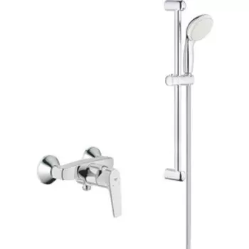 Смеситель для душа Grohe BauFlow с душевым гарнитуром, хром (23755000, 27853001)