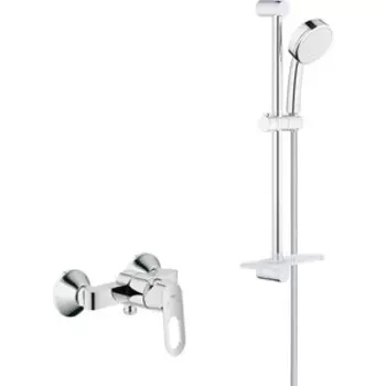 Смеситель для душа Grohe BauLoop с душевым гарнитуром, хром (23340000, 26083002)