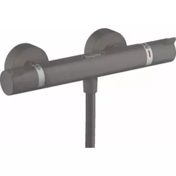 Смеситель для душа Hansgrohe Ecostat Comfort с термостатом, шлифованный черный хром (13116340)