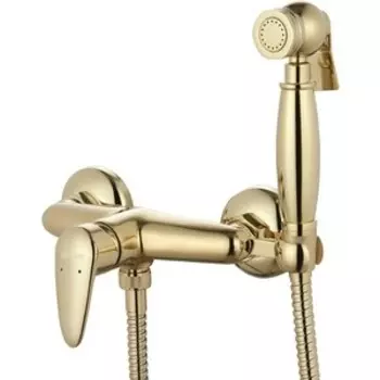 Смеситель для душа Lemark Pramen с гигиеническим набором, золото (LM3318G)