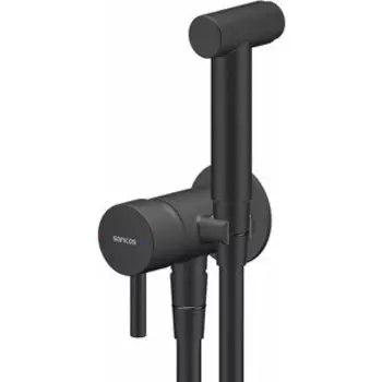 Гигиенический душ Sancos Atom с гигиенической лейкой, черный матовый (SC2001MB)