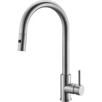 Смеситель для кухни BelBagno выдвижной излив, сатин (BB-LAM31B-IN)