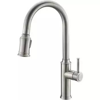 Смеситель для кухни BelBagno выдвижной излив, сатин (BB-LAM58-IN)