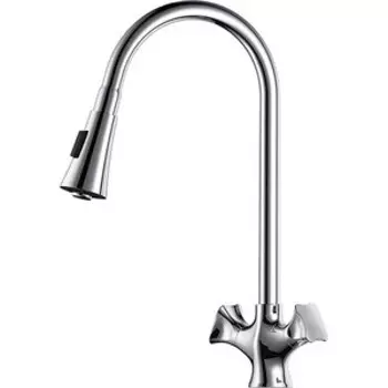 Смеситель для кухни D&amp;K Hessen-Grimm с выдвижной лейкой, хром (DA1382501)