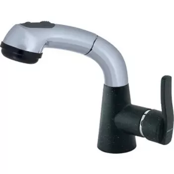 Смеситель для кухни Ewigstein 37735188 с выдвижным изливом, черный