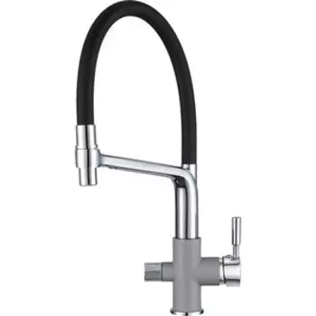 Смеситель для кухни Granula GR-0075 алюминиум, с подключением к фильтру