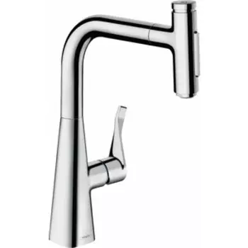 Смеситель для кухни Hansgrohe Metris Select M71 выдвижной излив, хром (73822000)