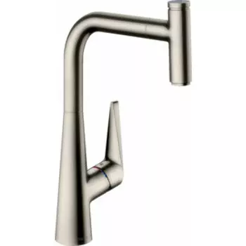 Смеситель для кухни Hansgrohe Talis Select M51 выдвижной излив, нержавеющая сталь (72826800)