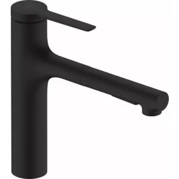 Смеситель для кухни Hansgrohe Zesis M33 sBox выдвижной излив, черный матовый (74804670)