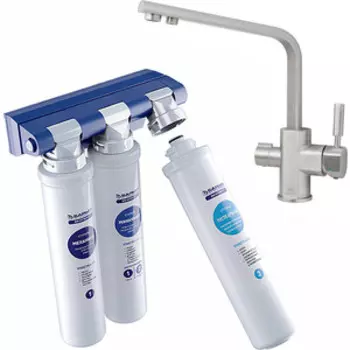 Смеситель для кухни Kaiser Decor BWT Silver с фильтром Барьер Эксперт, серебро (40144-5-BWT)