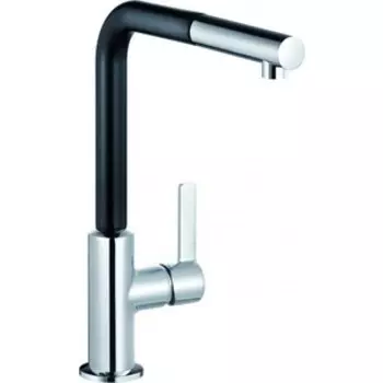 Смеситель для кухни Kludi L-ine с выдвижным изливом, хром/черный матовый (408518775)
