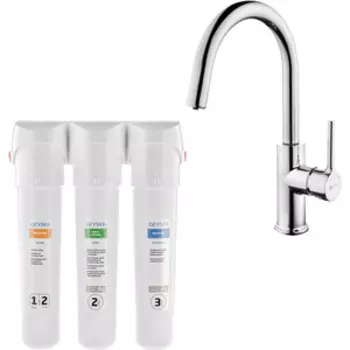 Смеситель для кухни Lemark Comfort с фильтром Гейзер Смарт, хром (LM3073C, 16028)