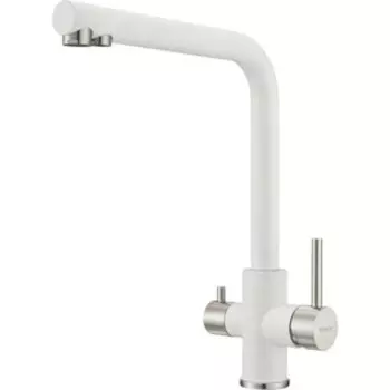 Смеситель для кухни Milacio Ultra с подключением фильтра, белый (MCU.553.WH)