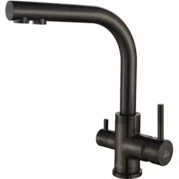 Смеситель для кухни Paulmark Essen под фильтр, вороненая сталь (Es213011-GM)
