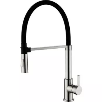 Смеситель для кухни Paulmark Halt с гибким изливом, никель (Ha214021-Ni)