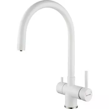 Смеситель для кухни Paulmark Heller под фильтр, матовый белый (He213218-431)