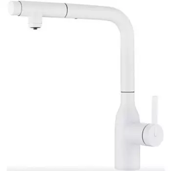 Смеситель для кухни Paulmark Viper с подключением фильтра, белый матовый (Vi213105-431)