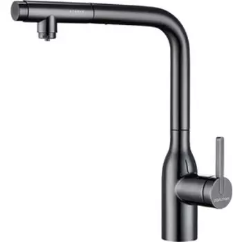 Смеситель для кухни Paulmark Viper с подключением фильтра, черный глянцевый (Vi213105-GB)