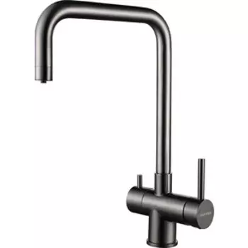 Смеситель для кухни Paulmark Wetter под фильтр, вороненая сталь (We213030-GM)