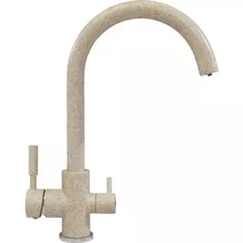 Смеситель для кухни Polygran Элара Дуо под фильтр, №302 песочный (627697)