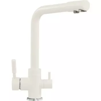 Смеситель для кухни Polygran высокий Дуо под фильтр, №36 белый хлопок (660717)