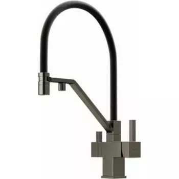 Смеситель для кухни Sancos Loro с подключением фильтра, вороненая сталь (SC4007GG)