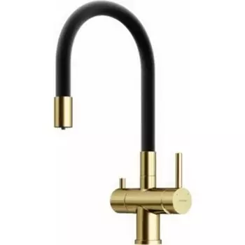 Смеситель для кухни Sancos Lucia с подключением фильтра, брашированное золото (SC4004BG)