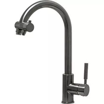 Смеситель для кухни Seaman Barcelone с подключением фильтра, светлая оружейная сталь (SSL-5226-GL)