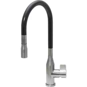 Смеситель для кухни Seaman Eco Venice нержавеющая сталь/черный (SSN-1096P-SS)