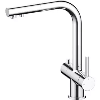Смеситель для кухни Timo Saona с подключением к фильтру и выдвижным изливом, хром (2356/00FL)
