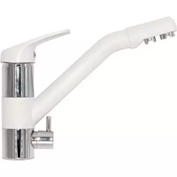 Смеситель для кухни Tolero Дуо под фильтр, №923 белый (694913)