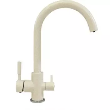 Смеситель для кухни Tolero Элара Дуо под фильтр, №101 бежевый (627741)