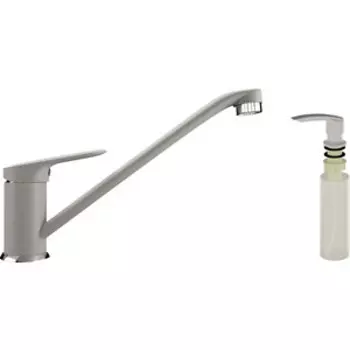 Смеситель для кухни Ulgran U-004 с дозатором жидкого мыла, белый (U-004-331, U-02-331)