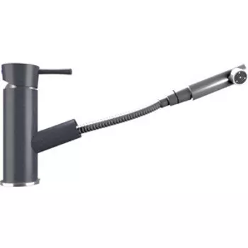 Смеситель для кухни Ulgran U-009 с выдвижным изливом, антрацит (U-009-343)