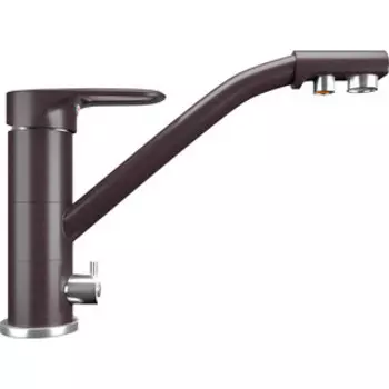 Смеситель для кухни Ulgran U-010 с подключением к фильтру, шоколад (U-010-345)