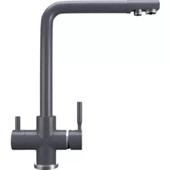 Смеситель для кухни Ulgran U-016 с подключением к фильтру, антрацит (U-016-343)
