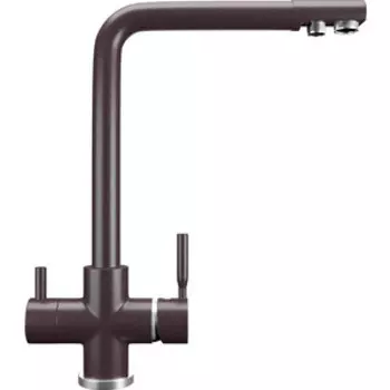 Смеситель для кухни Ulgran U-016 с подключением к фильтру, шоколад (U-016-345)