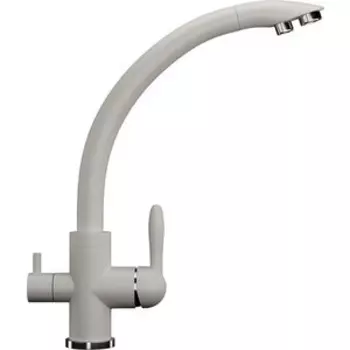 Смеситель для кухни Ulgran U-017 с подключением к фильтру, белый (U-017-331)