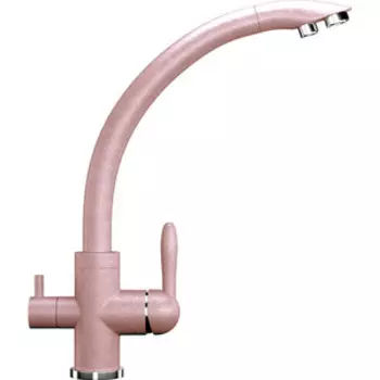 Смеситель для кухни Ulgran U-017 с подключением к фильтру розовый (U-017-315)