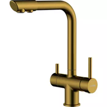 Смеситель для кухни Wasserkraft с подключением фильтра, матовое золото (A8387)
