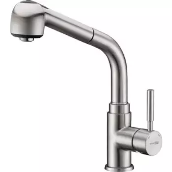 Смеситель для кухни Wasserkraft Wern с выдвижной лейкой, никель (4266)
