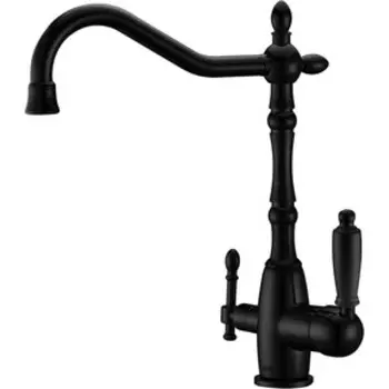 Смеситель для кухни ZorG Sanitary ZR 312 YF-33-BLACK с подключением фильтра, черный