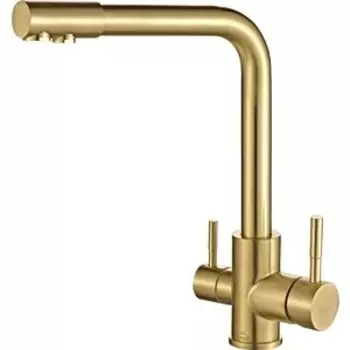 Смеситель для кухни ZorG Steel Hammer с подключением фильтра, бронза (SH 801 INOX BRONZE PVD)